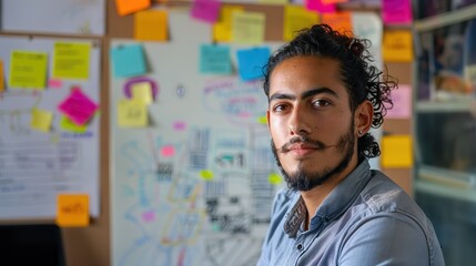 a person’s journey through the colorful landscape of ideas and innovation during a brainstorming session