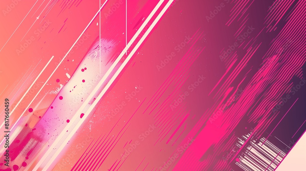 Poster abstract background , hot pink lines strategically to draw attention to key elements