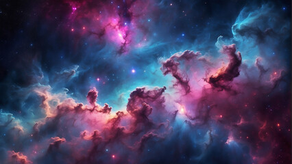 Fototapeta premium Colorful space galaxy cloud nebula, stary night cosmos, universe science astronomy, background wallpaper