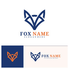 Fox logo vector template, Creative Fox head logo design concepts