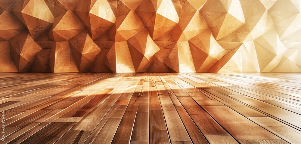 Aufkleber abstract background, abstract parquet floor with rumpled futuristic triangular geometric surface and