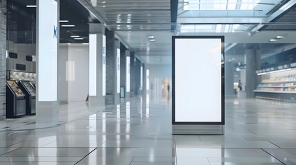 Blank advertising mockup for advertisement at the supermarket