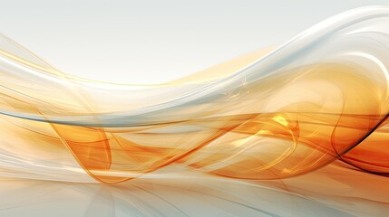 Modern 3D abstract design with flowing, lines and glass-like texture © Rantau