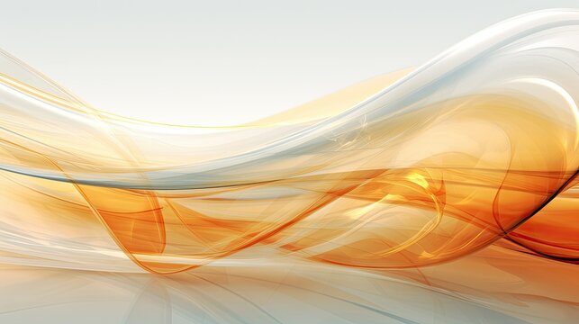 Modern 3D abstract design with flowing, lines and glass-like texture