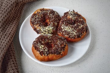 donat or donut with chocolate sprinkle