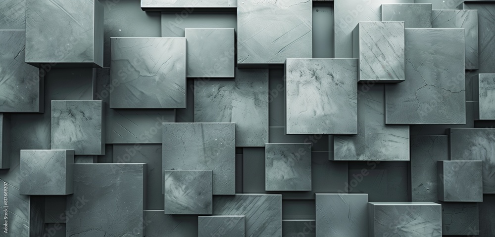Poster Abstract background, modern rectangles and squares in balanced and harmonious compositions