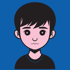 Cute boy face a child with a smile vector file