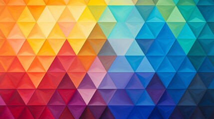 Obraz premium Colorful geometric shapes. Triangles of different colors.
