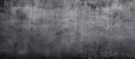 A sinister dark concrete wall background with a rough scratched cement texture Includes copy space image