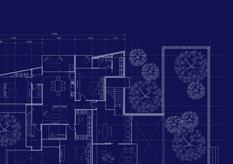 Floor plan designed building on the drawing.