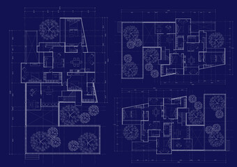 Floor plan designed building on the drawing.