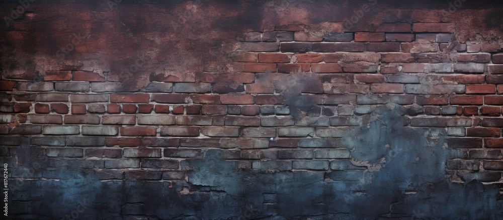 Aufkleber copy space image of a grungy background with a dark brick wall texture