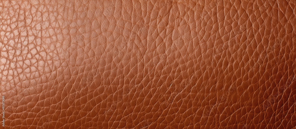 Aufkleber close up of a brown leather texture used as a background in the copy space image