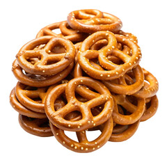 Pretzel crackers isolated on transparent background