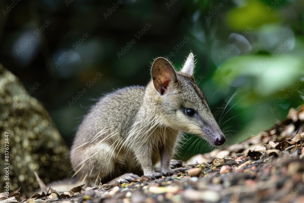 Poster close up of a small animal on the ground, suitable for various projects