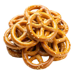 Pretzel crackers isolated on transparent background