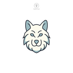 wolf Icon Halloween theme symbol vector illustration isolated on white background