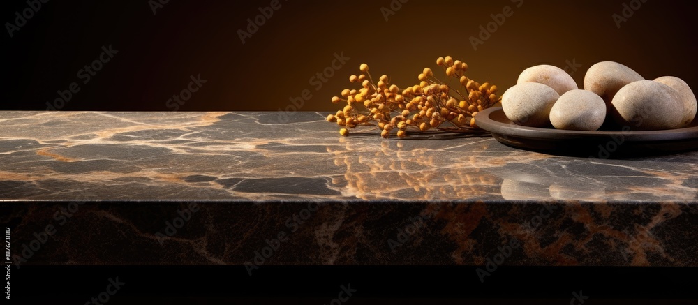 Aufkleber A clean and visually appealing image of a countertop floor or ceiling with a stone or granite texture creating a great contrast. Creative banner. Copyspace image