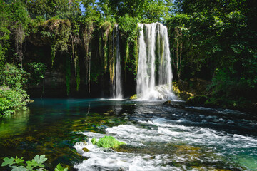 Naklejka premium Long exposure image of Duden Waterfall located in Antalya Turkey
