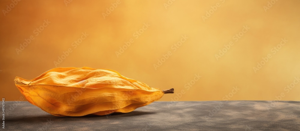 Poster A copy space image of a dried mango against a backdrop