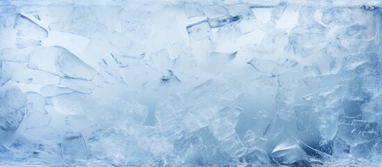 Obraz premium A scratched sheet of ice captured from a top down perspective offering ample copy space for images