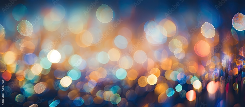 Poster Abstract blurred light creating a dazzling mesmerizing bokeh effect Perfect for use as a copy space image