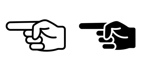 ofvs597 OutlineFilledVectorSign ofvs - finger pointing vector icon . isolated transparent . black outline filled version . AI 10 / EPS 10 . g11940