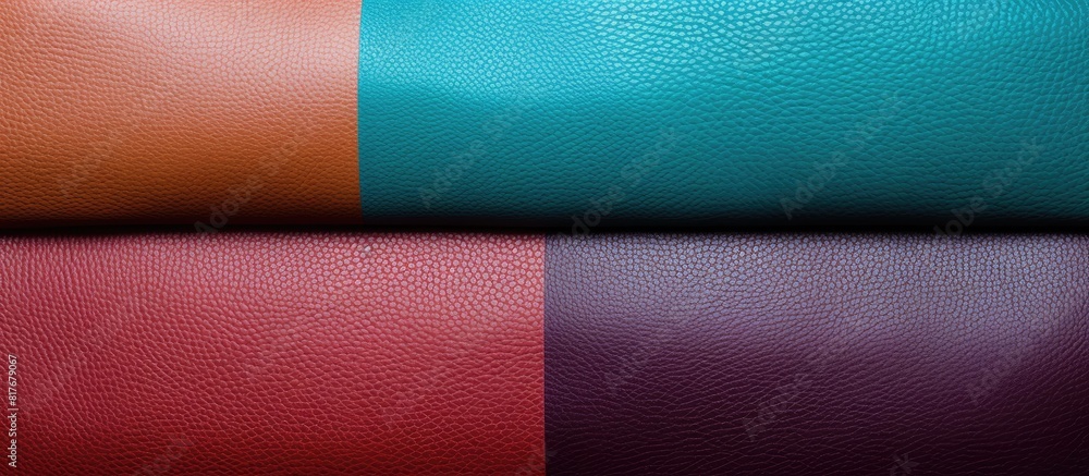 Aufkleber A close up image of a natural leather texture with a smooth and colorful background suitable for use as a copy space image