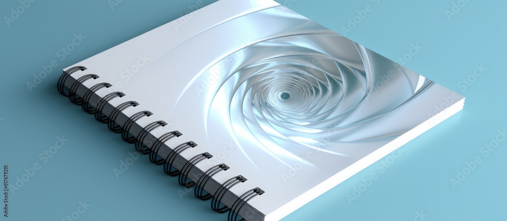Poster realistic spiral notebook with blank copy space image