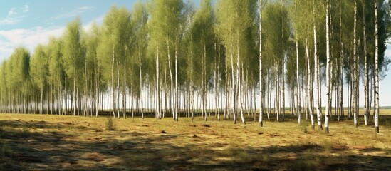 The outskirts of the poplar tree woodland displaying ample space for inserting images
