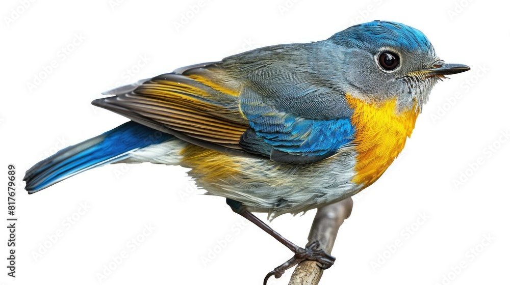 Poster A colorful bird perched on a tree branch, perfect for nature themes