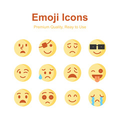 Carefully crafted amazing emoji icons set, cute expressions