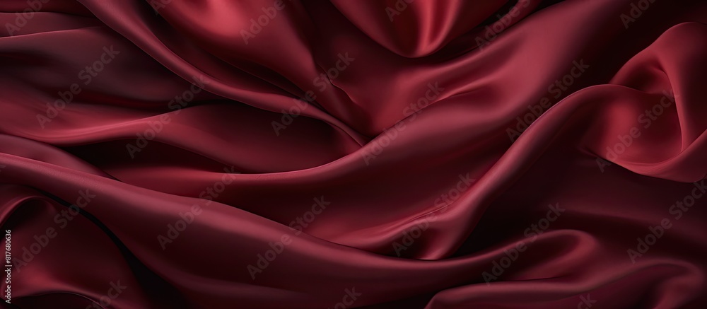 Poster a crumpled dark red fabric with copy space image