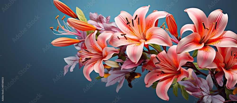 Poster image of flowers with copy space in the background