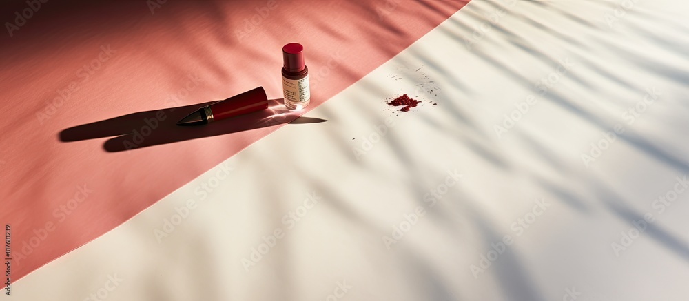 Aufkleber an abstract composition featuring a copy space image of a paper sheet adorned with scattered shadows