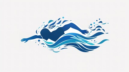 a professional swimmer swimming in the water, swimming as an olympic sport concept
