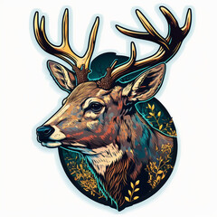 Nature inspired cute deer cutout on Isolated Transparent Background generative ai technology