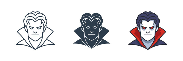 Vampire Icon Halloween theme symbol vector illustration isolated on white background