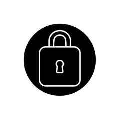 Lock icon vector. Closed illustration sign. Padlock symbol or logo.