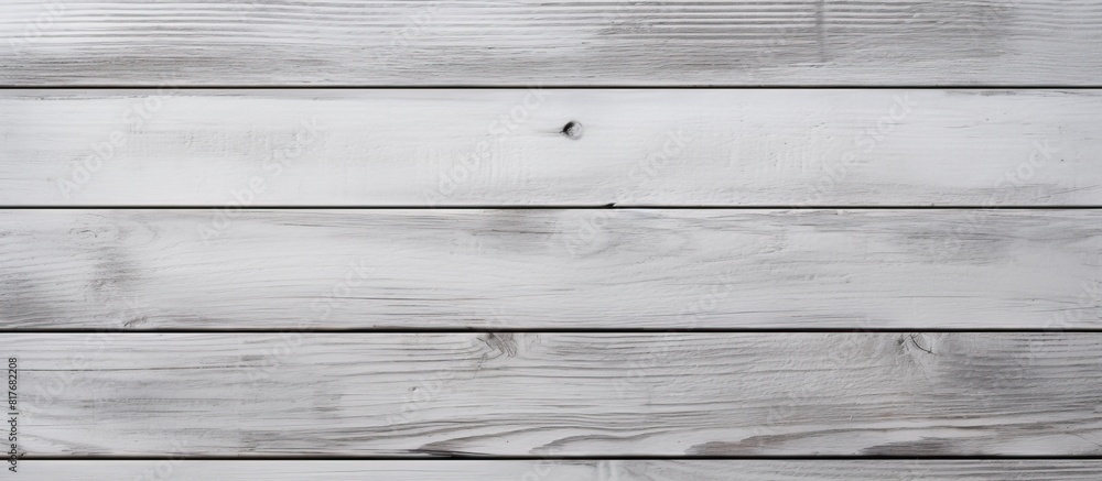 Poster copy space image of a textured white wood plank background