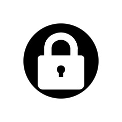 Lock icon vector. Closed illustration sign. Padlock symbol or logo.