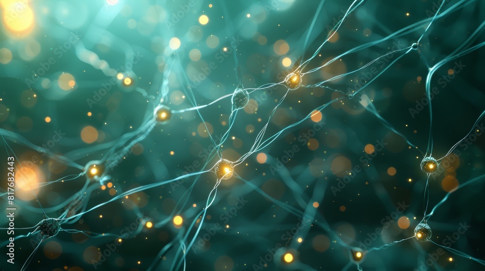 Poster the image shows a glowing network of neurons in the brain.
