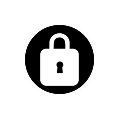 Lock icon vector. Closed illustration sign. Padlock symbol or logo.