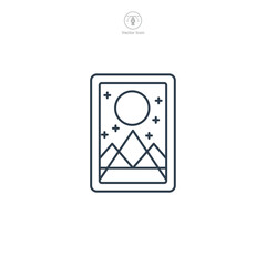 Tarot Cards Icon Halloween theme symbol vector illustration isolated on white background