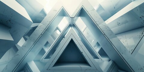 Obraz premium A modern building with an abundance of triangular shapes and sharp edges, giving it a futuristic and geometric appearance