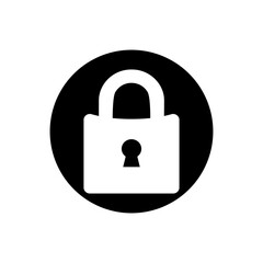 Lock icon vector. Closed illustration sign. Padlock symbol or logo.