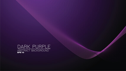 Dark Purple abstract background with curve line
