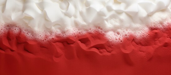A background with a texture resembling red and white foam sponge is available for use as a copy space image - Powered by Adobe