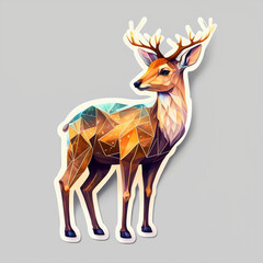 Nature inspired cute deer cutout on Isolated Transparent Background generative ai technology