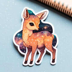 Nature inspired cute deer cutout on Isolated Transparent Background generative ai technology